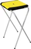 A yellow and black folding trash bag stand with silver metal legs, shown against a white background. Anteprima dell’immagine prodotto
