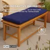 HOMESCAPES 2er polštář na lavici tmavě modrý 100% bavlna Náhled obrázku produktu 5