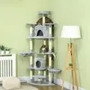 PawHut Kratzbaum 200H cm Katzenbaum mit Höhlen und Produktbild-Vorschau 12