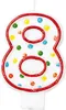 Geburtstagskerzen Zahlen mit bunten Polka Dots Punkte Party Produktbild-Vorschau 1