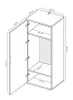 1-türiger Kleiderschrank Dąb Craft / Lava, 60 × 199 × 40 cm Produktbild-Vorschau 6