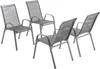 4er Set Gartenstühle Stapelstuhl Camping Stapelbar Produktbild-Vorschau 9