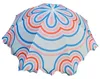 Sonnenschirm Strandschirm UV 30+ Balkonschirm blau Kreise Produktbild-Vorschau 5