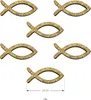 Oblique Unique 18 Holz Fische glitzernd als Streudeko Produktbild-Vorschau 2