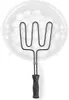 A charcoal lighter tool with a black handle is shown in front of a blurred image of a grill with charcoal briquettes. Anteprima dell’immagine prodotto
