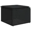 Design 8-tlg. Garten-Sofagarnitur mit Kissen Schwarz Poly Produktbild-Vorschau 5