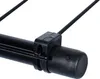 A close-up view of a black metal drying rack component, showing a plastic clamp and a black cap on a tube. Anteprima dell’immagine prodotto