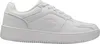 A white Champion Rebound 2.0 Low sneaker is shown from a side angle against a white background. Podgląd zdjęcia produktu