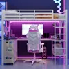 Flieks etagebed 140x200 cm met bureau, hoogslaper met lades Productafbeelding-voorbeeld 2