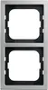 Cornice Busch-Jaeger, doppia, Pur, acciaio inox, 1 pz. Anteprima dell’immagine prodotto 1