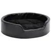 vidaXL Hundebett Schwarz 69x59x19 cm Plüsch und Kunstleder Produktbild-Vorschau 1