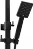 A black shower system with a handheld showerhead mounted on a vertical bar. Produktbild-Vorschau