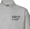 Huuraa Damen Polo Shirt Bünde verliebt XS Sport Grey Bio Produktbild-Vorschau 2