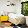 Boxspringbett mit Matratze Creme 90x200 cm Stoff 3286970 Produktbild-Vorschau 3