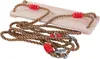 A wooden swing seat with ropes and metal connectors on a white background. Náhľad obrázku produktu