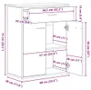 vidaXL Credenza grigio cemento 60x30x75 cm materiale a base Anteprima dell’immagine prodotto 7
