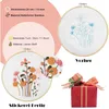 INF Kit Ricamo a Mano Fai-da-Te - 3 Set Motivi Floreali, Anteprima dell’immagine prodotto 7