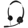 A black binaural headset with a microphone is shown against a white background. Produktbild-Vorschau