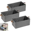 3pcs faltbare Aufbewahrungsboxen mit Griff, 48×28×20 cm, Produktbild-Vorschau 1