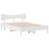 vidaXL Massivholzbett ohne Matratze Weiß 120x200 cm Produktbild-Vorschau 1
