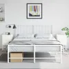 vidaXL Nachttische 2 Stk. Weiß 36x39x60,5 cm Stahl Produktbild-Vorschau 3