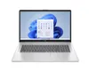 A silver HP laptop is shown from a front-facing angle against a white background. The laptop screen displays the Windows 11 operating system. Produktbild-Vorschau