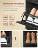A shoe cabinet with adjustable dividers, showing different shoe types and how they fit. Produktbild-Vorschau