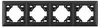 Placca Quadrupla Per Prese Toolight Oste Jnh016-4F Black Anteprima dell’immagine prodotto 1