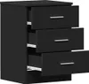 vidaXL Szafki nocne 2 szt. czarne 38x35x56 cm materiał Podgląd zdjęcia produktu 4