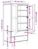 vidaXL Šatní skříň SENJA ratanový vzhled černá 90x55x175 cm Náhled obrázku produktu 7