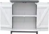 An open white cabinet with two shelves, set against a white background. Produktbild-Vorschau