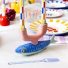 Soportes para velas de cerámica con forma de pez, Vista previa de la imagen del producto 2
