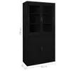 vidaXL Büroschrank mit Schiebetür Schwarz 90x40x180 cm Produktbild-Vorschau 6