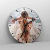 Wanduhr - Rund - Glasuhr - Frau Boot Rücken - 40x40cm - Produktbild-Vorschau 4