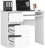 A white desk with a laptop and office supplies. Anteprima dell’immagine prodotto