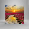 Bilder auf glas - See Blumen - 50x50cm - Glasbilder - Produktbild-Vorschau 3