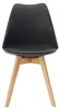 Küchenstuhl Schwarz Schalenstuhl Kunststoff Holzbeine Produktbild-Vorschau 8