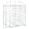 vidaXL Gabione mit Hochbogen 200x30x200/220 cm Verzinktes Produktbild-Vorschau 1