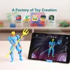 A 3D printed toy robot and a tablet displaying a similar robot. Náhľad obrázku produktu