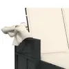 Doppel-Sonnenliege mit Dach und Auflagen Schwarz Poly Produktbild-Vorschau 10