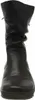 A black leather boot is shown from the front. Podgląd zdjęcia produktu
