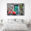 Obraz na płótnie, Czerwony skuter Toskania 120x80 cm Feeby Podgląd zdjęcia produktu 2