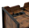 Tavolino Relaxdays con prese di corrente, porta USB, tasca Anteprima dell’immagine prodotto 7