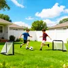 HOMCOM Sada 2 skladacích futbalových bránok s kovovým rámom Náhľad obrázku produktu 8