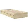 vidaXL Rám postele se zásuvkami Sonoma dub 100x200cm Náhled obrázku produktu 3