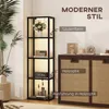 HOMCOM LED Stehlampe Wohnzimmer Dimmbar mit Glasregal, Produktbild-Vorschau 8