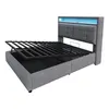 Flieks Lit hydraulique rembourré 160x200cm avec USB & LED, Voir les images du produit 8