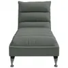 Chaiselongue mit Kissen Dunkelgrau Stoff Produktbild-Vorschau 4