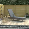 vidaXL Sonnenliege mit Armlehnen Poly Rattan Grau Produktbild-Vorschau 9