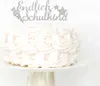 Oblique Unique Endlich Schulkind Torten Topper Glitzernd Produktbild-Vorschau 4